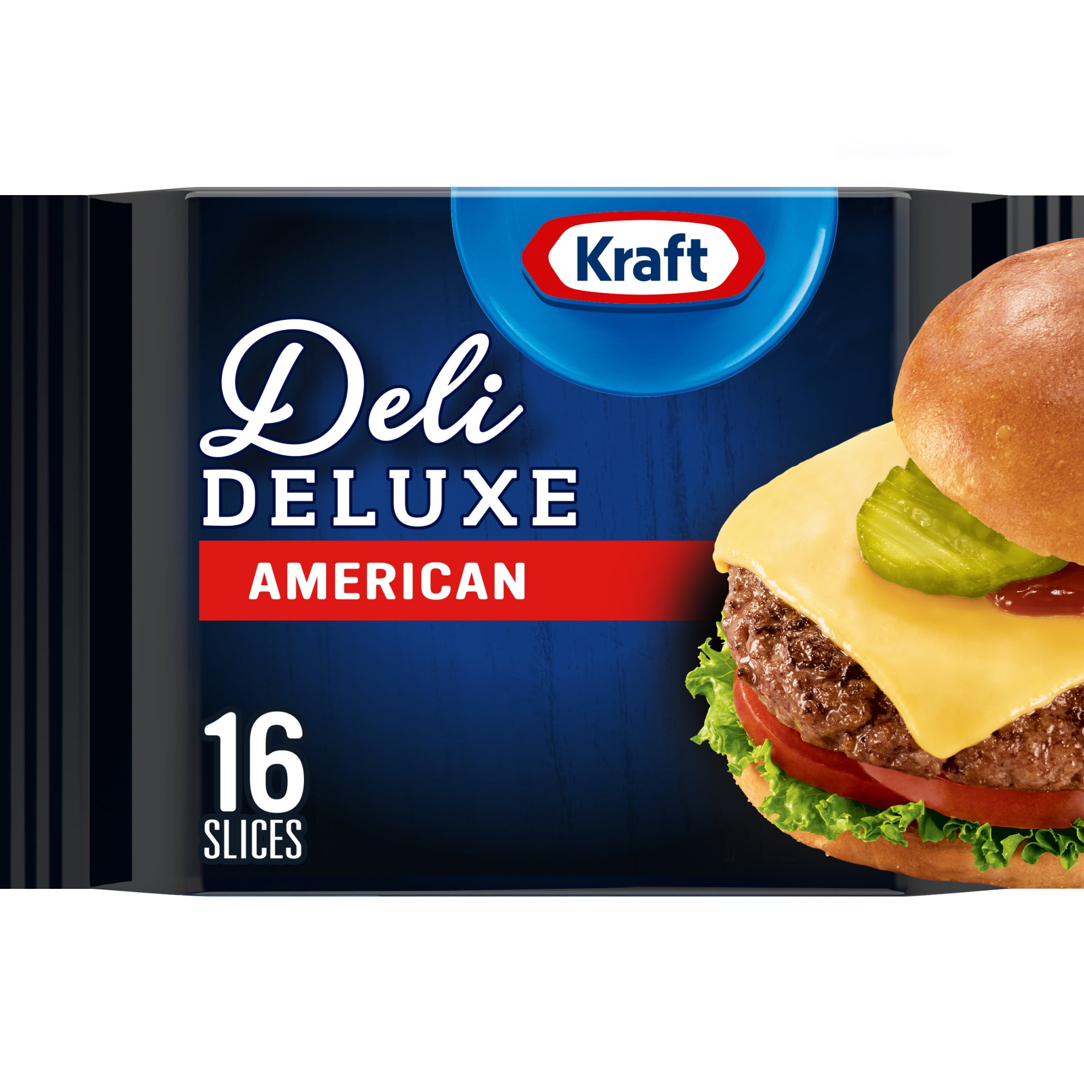 Kraft Deli Deluxe American Cheese Slices, 12 oz Pack, 16 Slices