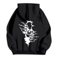 thumbnail image 1 of MHFRRA Sudaderas con Capucha para Hombre para Actividades Al Aire Libre Sudaderas Cómodas con Estampado Gráfico, Ideales para Uso Informal En Verano y Otoño Negro, 1 of 2