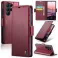 thumbnail image 1 of CaseMe Funda de Cuero para Samsung Galaxy S26 Ultra 5G con Bloqueo RFID, para Samsung Galaxy S26 Ultra 5G Funda para Mujer y Hombre, Tarjetero con Cierre Magnético, Funda Tipo Folio, Rojo Vino, 1 of 11
