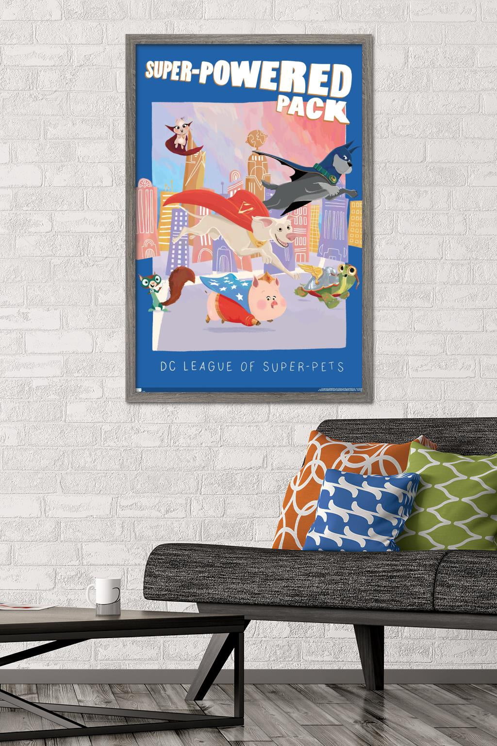 DC Comics Movie DC League of Super-Pets - Super-Powered Pack Wall Poster, 22.375" x 34" Framed