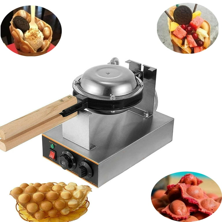 Electric Bubble Egg Mini Waffle Maker Baker Non Stick Breakfast Desserts  Machine