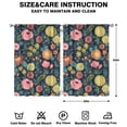 thumbnail image 2 of Floral Printed Window Drapes 42x63 Inch 2 Panels, Rod Pocket Blackout Curtains for Bedroom and Light Control, 2 of 2