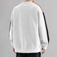 thumbnail image 4 of Miluxas Men's Oversized Cotton T-Shirts Heavy Weight Crew Neck Vintage Wash Tee Long Sleeve Casual Gym Workout Tops White, 4 of 7