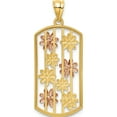 thumbnail image 4 of 14K Two-Tone With White Rhodium Framed Daisy Pendant (39 X 16) Made In United States k1807, 4 of 6