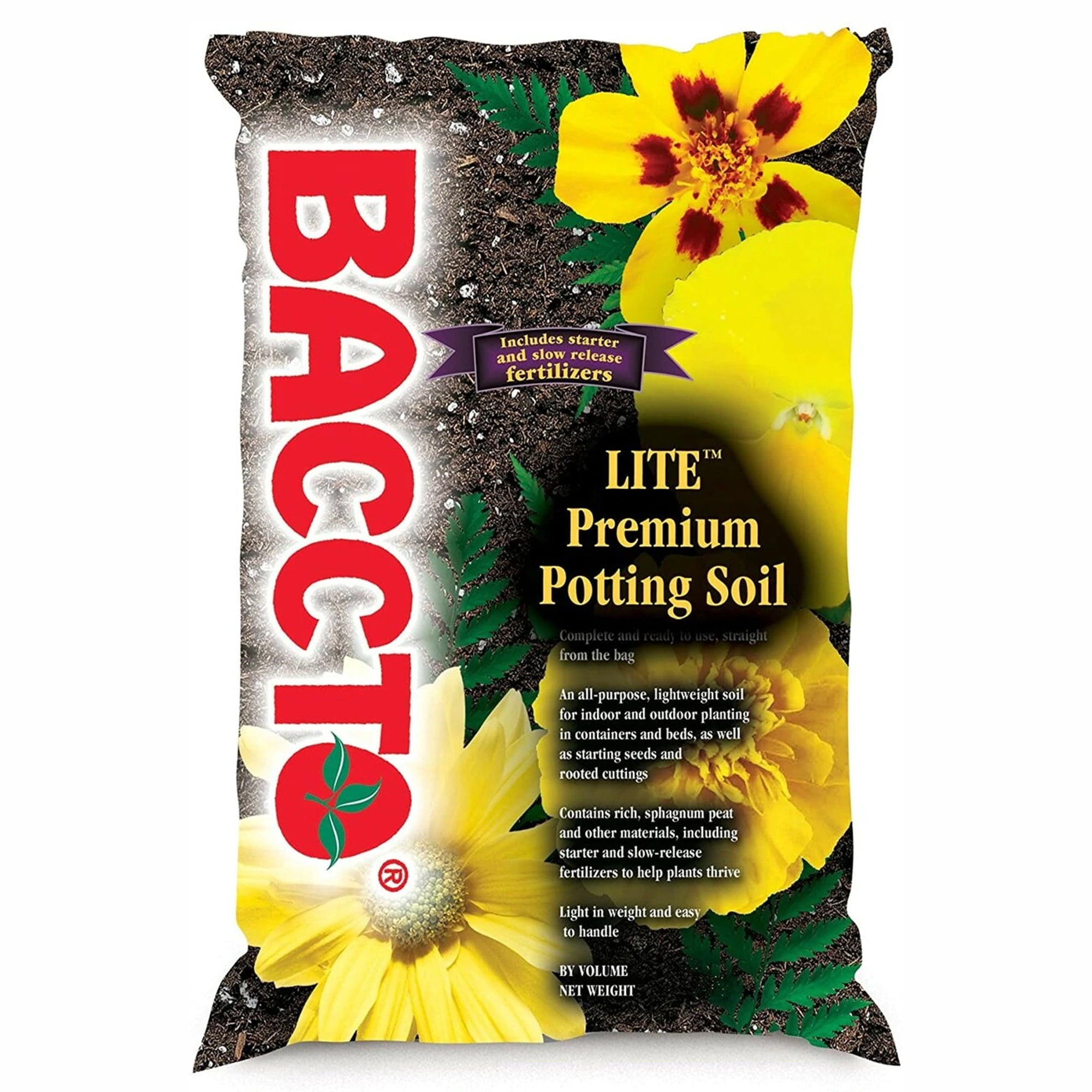 Michigan Peat 1420 Baccto Lite Premium Indoor Outdoor Potting Soil, 20 Qt, 130 Pack