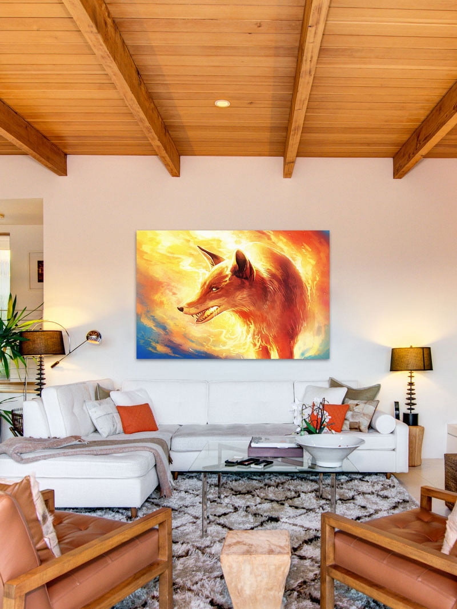 Marmont Hill "Fire Fox" Painting Print on Canvas