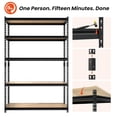 thumbnail image 5 of DYNALOAD 4000 lb Heavy Duty Garage Shelving Unit, 5-Tier Adjustable Metal Storage Shelves, 48" W x 24" D x 72" H, 5 of 9