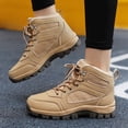 thumbnail image 2 of Pandaie Women's High Top Ankle Boots Comfortable Lightweight Outdoor Trekking Walking Work Sneakers Lace up Non Slip Lug Sole Hiking Shoes Size 6‑11, 2 of 5