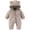 1-Light Gray, variant on Baby Girl Boy Jumpsuit Hooded Bear Ear Snowsuit Long Sleeve Zipper Warm Outfits Winter Baby Essentials for Toddlers Baby Girls and Boys 6-9 Months