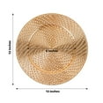 thumbnail image 2 of BalsaCircle 6 Metallic Gold 13 in Round Swirl Rattan Acrylic Charger Plates Party Events Tableware Decorations, 2 of 8