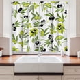 thumbnail image 2 of Ambesonne Botanical Kitchen Curtains, Fresh Olive Branches Art, 55"x45", Green White and Charcoal Grey, 2 of 3