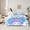 Blue White, variant on Feelyou Cartoon Rainbow Unicorn Twin Bedding Sets 7pcs for Kids, Stars Clouds Girl Bedding Comforter Set, Psychedelic Galaxy Sheet Sets, Pink