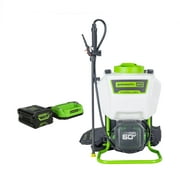 Greenworks 60V 4 Gallon Cordless Battery Backpack Sprayer with 2.0Ah Battery & Charger
