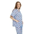 thumbnail image 3 of Kolipajam 100% Cotton Pajamas For Women Short-Sleeve Long Pants PJS Button Down Sleepwear, 3 of 5