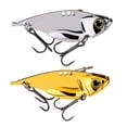 thumbnail image 7 of Huanledash 1Pc/5Pcs Bass Fishing Baits Simulation 3D Fisheye Sharp Double Hooks Wobbler Prevent Escape Golden/Silver Color Sink VIB Lure Bait Metal Hard Baits Fishing Supplies, 7 of 7