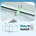 thumbnail image 4 of Quictent Carport Replacement Tarp Canopy Top Cover with Bungees Balls, for 10x20 ft Garage Party Tent Shelter - White, One Roof Only, 4 of 8