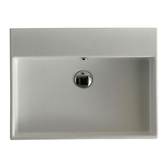 Unlimited 60.00 Wall Mount/Vessel Bathroom Sink in Ceramic White without Faucet Hole