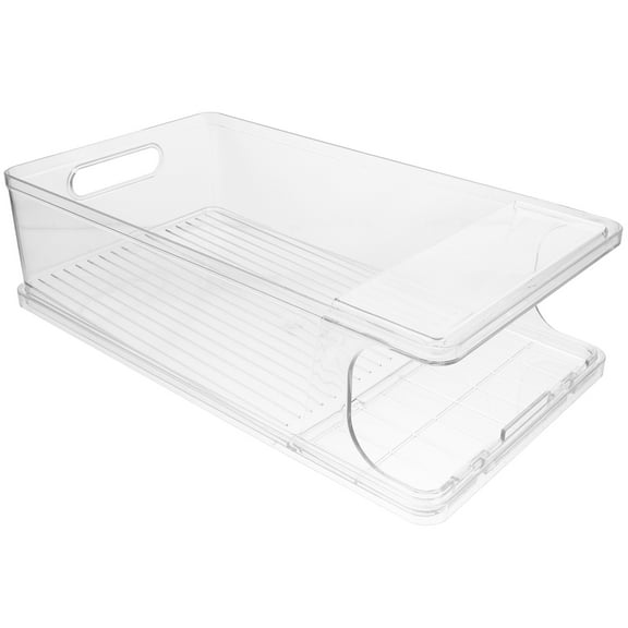 unbranded  Soda Rack Canned Food Container Dispenser Fridge Wine Bottle Holder Transparent