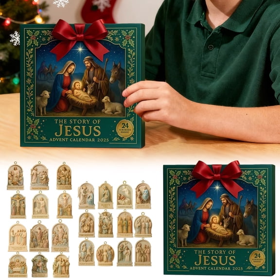 Countdown Calendar for 2025 Holiday Season Interactive Daily Devotional Activity Based Advent Story Set