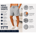 thumbnail image 6 of Men’s Lounge Pajama Shorts Lightweight Cotton Drawstring Sleep Shorts with Pockets - 1-Pack, 6 of 8