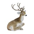 thumbnail image 2 of Northlight 13.5" Brown and White Glittering Laying Deer Christmas Decor, 2 of 2