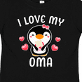thumbnail image 4 of Inktastic I Love My Oma with Cute Penguin and Hearts Girls Toddler T-Shirt, 4 of 5