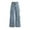Blue, variant on FFzzwan Jeans for Women Hot Girl Bow - Loose Fit Straight Leg High Waisted Denim Pants with Multiple Pockets for Stylish Casual Streetwear