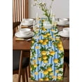 thumbnail image 4 of nqOlkjepod Yellow Lemon Table Runner 60 Inches Long Farmhouse Dress Scarves, Summer Fruit Rustic Blue Striped Dining Tablerunner for Coffee Table/Kitchen Island/Party Décor, 13" x 60", 4 of 8
