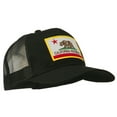 thumbnail image 5 of California State Flag Patched Twill Mesh Cap - Black OSFM, 5 of 5