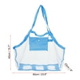 thumbnail image 2 of Uxcell Large Mesh Beach Bag Sand Backpack Sea Shell Tote Bags, Sky Blue, 2 of 5