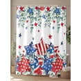 thumbnail image 6 of 4th of July Shower Curtain, Patriotic Stars Stripes Shower Curtains Set with Hooks, Eucalyptus Leaves Independence Day Waterproof Fabric Bathroom Curtains Decor Home Accessories,72 X 72 Inch Long, 6 of 8