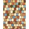 thumbnail image 1 of Ahgly Company Indoor Rectangle Abstract Brown Gold Abstract Area Rugs, 8' x 10', 1 of 6