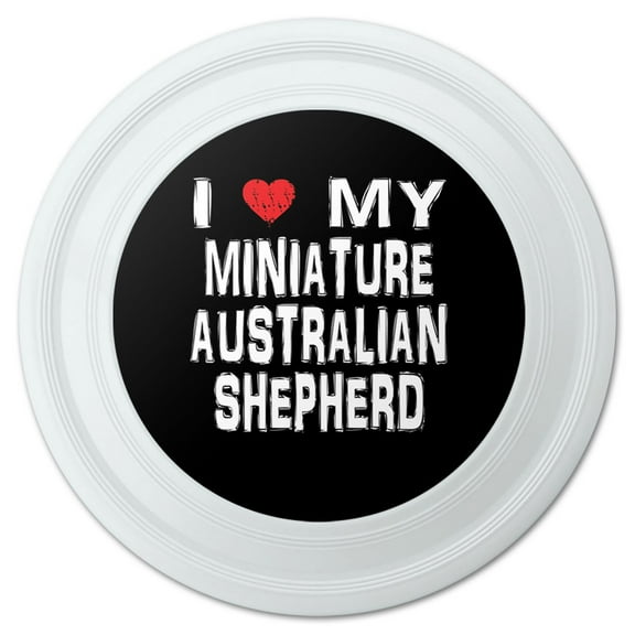 I Love My Miniature Australian Shepherd Stylish Novelty 9" Flying Disc