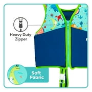 SwimSchool Youth Swim Training Vest, Small-Medium, Ages 2-4 Years, Blue Dino