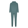 thumbnail image 7 of YUGYXL 2 Piece Thin Fleece Activewear Outfits for Women Half Zip High Neck Solid Color Sweatshirt and Loose Sweatpants Jogger Tracksuit Set Today 2025 Mint Green,S, 7 of 7