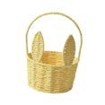 thumbnail image 2 of Esquirla Easter Woven Flower Basket Easter Decoration with Handle, Flower Girl Basket Easter Egg Basket for Party, Garden Yellow, 2 of 8