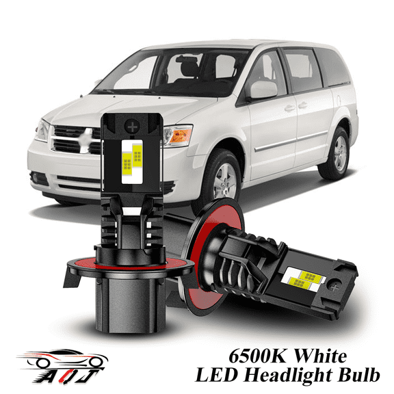 LED Headlight Fit for Dodge Grand Caravan 2008 2009 2010 - 30,000LM 300% Super-Bright 6500K White Bulb, Plug & Play, Pack of 2