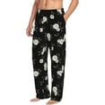 thumbnail image 2 of Daiia Rose Flowers Men's Sleep Pant with Pockets and Drawstring,Pajama Pants-Medium, 2 of 9