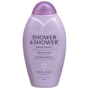 Shower to Shower Absorbent Body Powder, Breeze Fresh with Vanilla Essence, 13-Ounce Bottles (Pack of 2)