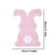 thumbnail image 3 of Esterilla de conejo de Pascua - Alfombra rosa de poliéster interior/exterior 50x80cm para porche, dormitorio, pasillo y decoración de residencia, 3 of 7
