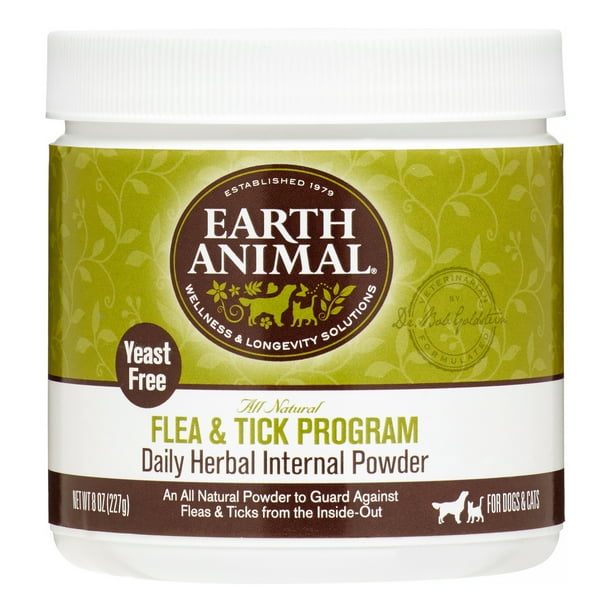 Earth Animal Flea & Tick Program YeastFree Herbal Internal Powder Dog