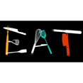 thumbnail image 3 of Villa, Mlli 14x9 Black Modern Framed Museum Art Print Titled - Eat, 3 of 5