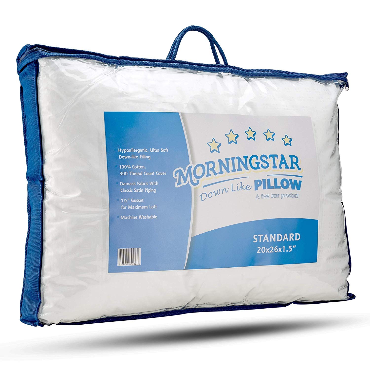 Mastertex Down Alternative Bed Pillow Cotton Cover Standard Walmart