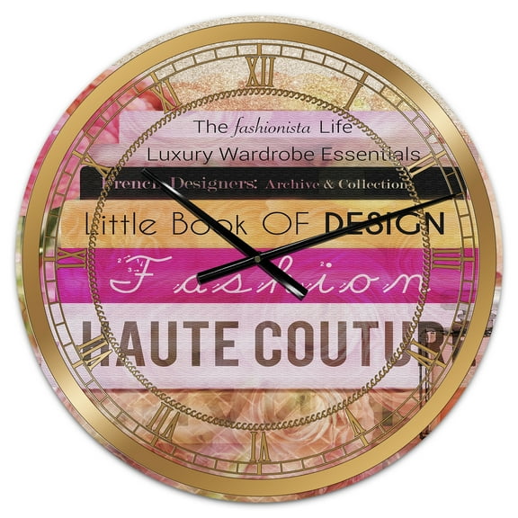 Designart Oversized Multicolor Analog Round Modern Wall Clocks, CLM25729-C23