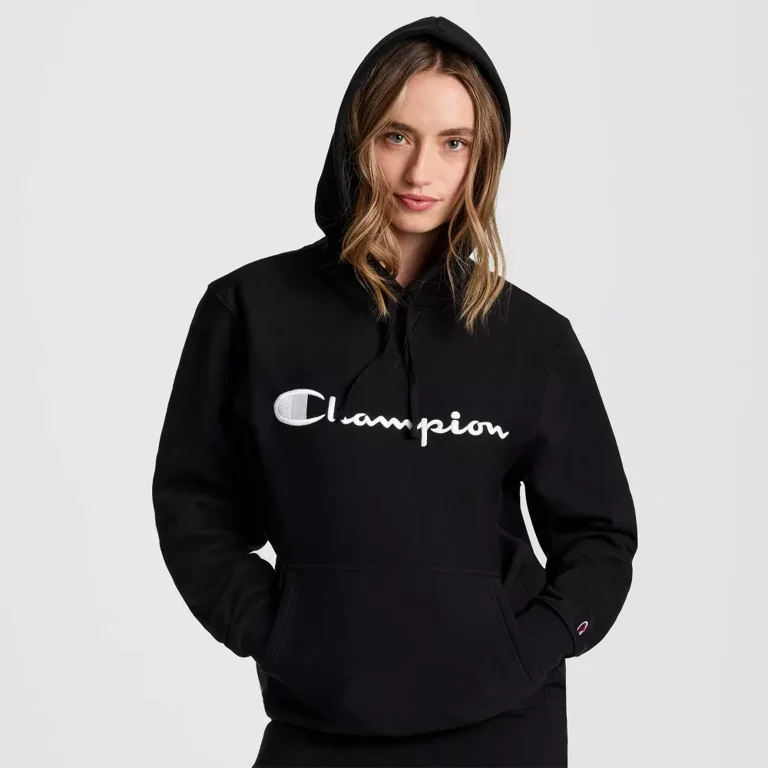 Champion Adult Sizing Iconic Embroidered Hoodie - Black - Walmart.com