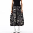 thumbnail image 4 of Womens Capris Casual Cargo Capri Pants Loose Fit Straight Leg Cropped Trousers Camo Camouflage L, 4 of 7