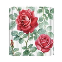 XMMSWDLA Rose Curtains,Valentines Romantic Rose Print Flower Window Treatments for Women Girls Home Decor Floral Drapes