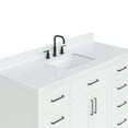 thumbnail image 5 of ARIEL Hepburn 54" White Bathroom Vanity with Sink, 1.5" Edge Carrara Quartz Countertop & Splash, Rectangular Sink, 2 Soft Closing Doors, 8 Full Extension Dovetail & 1 45-Degree Tilt Drawers, Toe Kick, 5 of 10