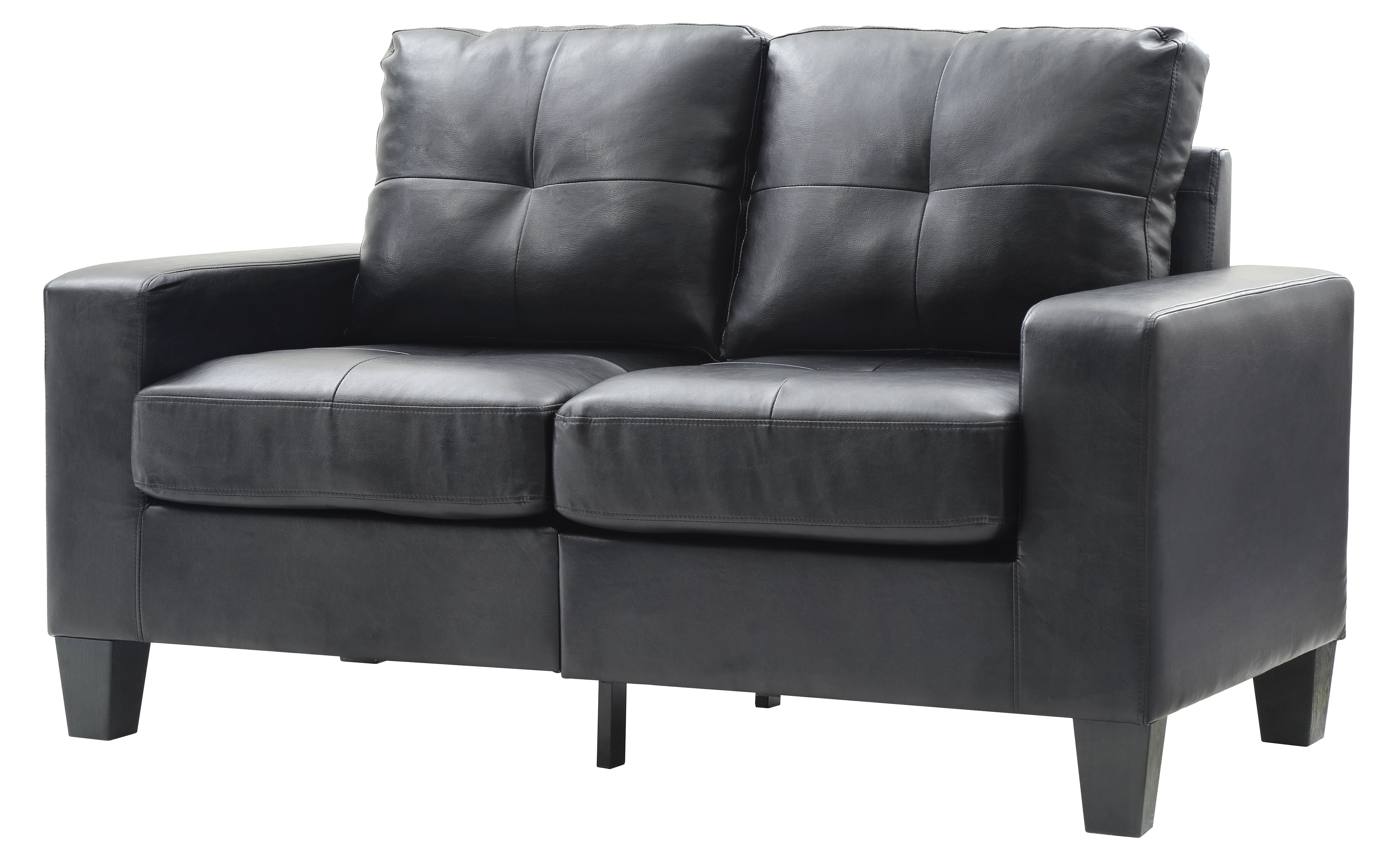 Glory Furniture Newbury Loveseat in Black Color