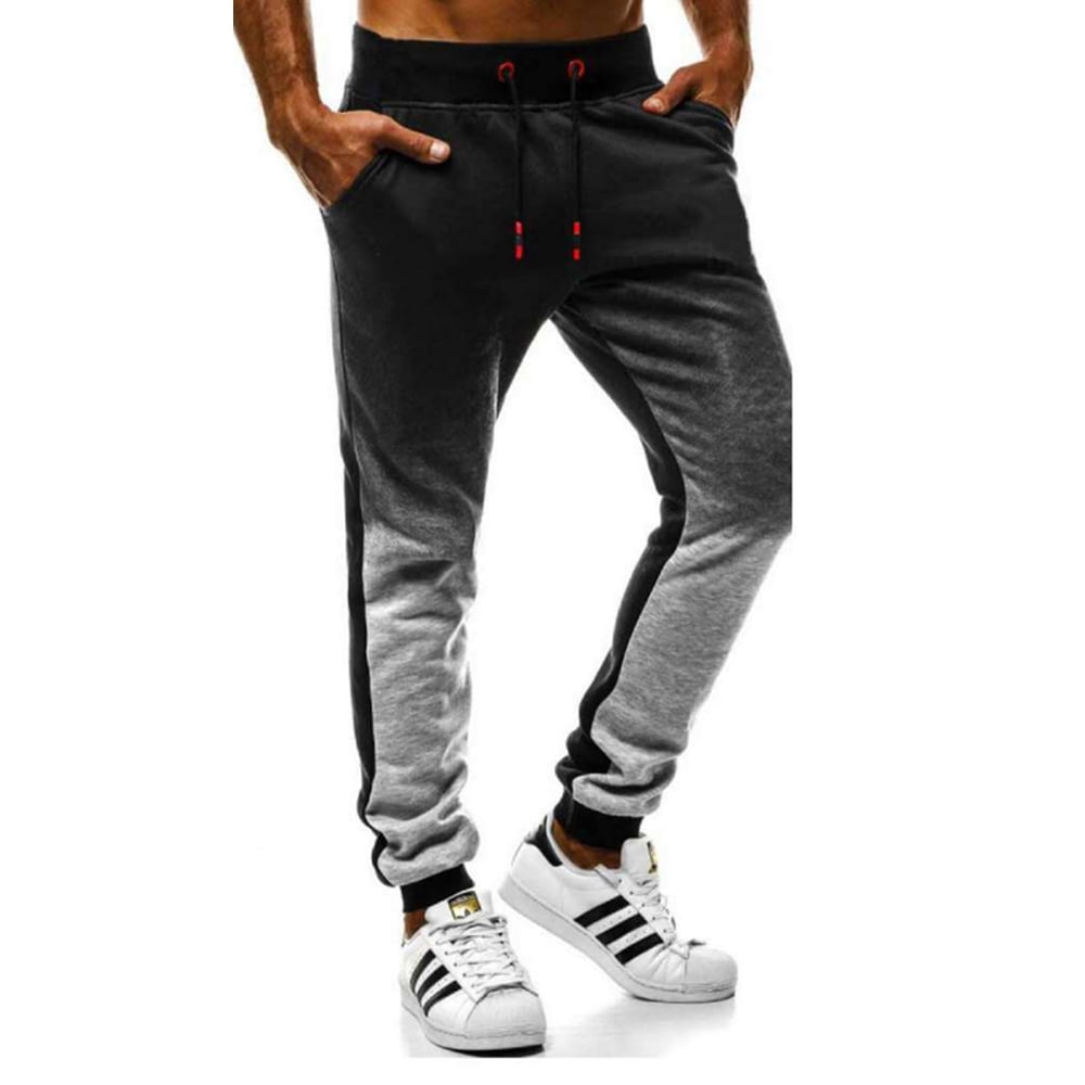 Men Sport Pants Long Trousers Tracksuit Fitness Workout Jogger Gym ...